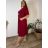 Women's Plus Size Long Warm Long Sleeve Dress (50/52/54 ONE SIZE) ITALIAN FASHION IM424636
