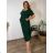 Women's Plus Size Long Warm Long Sleeve Dress (50/52/54 ONE SIZE) ITALIAN FASHION IM424636 46/48/50 Royal blue