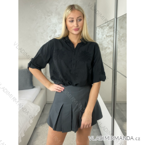 Dress shirts long 3/4 sleeve ladies with pocket thin (uni sl) ITALIAN Fashion IM318335