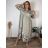 Long summer dress 3/4 long sleeve women's oversized (48/50/52 ONE SIZE) ITALIAN FASHION IM425172