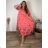 Long summer dress 3/4 long sleeve women's oversized (48/50/52 ONE SIZE) ITALIAN FASHION IM425172