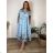 Long summer dress 3/4 long sleeve women's oversized (48/50/52 ONE SIZE) ITALIAN FASHION IM425172