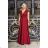 Women's Plus Size (42-46) Long Elegant Party Sleeveless Dress POLISH FASHION PMLBC23265-10 46 wine