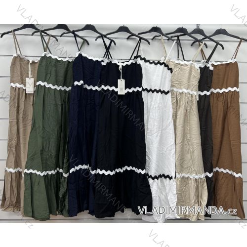 Long summer Spanish dress, long sleeve, women's, oversized (42/44/46 ONE SIZE) ITALIAN FASHION IMWCP25166