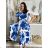 Women's 3/4 long sleeve shirt dress (XS/S/M ONE SIZE) ITALIAN FASHION IMD25030 -   red -   S / M / L
