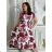 Women's 3/4 long sleeve shirt dress (XS/S/M ONE SIZE) ITALIAN FASHION IMD25030 -   red -   S / M / L