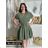 Elegant trousers with belt for women (S/M/L ONE SIZE) ITALIAN FASHION IM425057 -   green khaki -   S / M / L