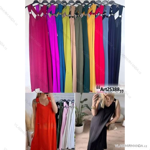 Women's short sleeve summer casual dress (S/M/L ONE SIZE) ITALIAN FASHION IMWGB25022