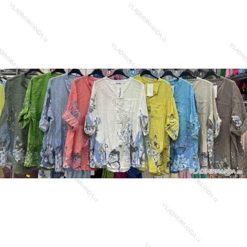 Women's short sleeve summer casual dress (S/M/L ONE SIZE) ITALIAN FASHION IMWGB25022