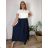 Women's Long Chiffon Short Sleeve Dress (S/M ONE SIZE) ITALIAN FASHION IMWGM23456