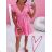 Women's short sleeve summer casual dress (S/M/L ONE SIZE) ITALIAN FASHION IMWGB25022