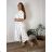 Long Summer Dress with Belt Muslin Short Sleeve Women's Plus Size (48/50 ONE SIZE) ITALIAN FASHION IM424428 44/46 white
