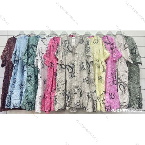 Long summer Spanish dress, long sleeve, women's, oversized (42/44/46 ONE SIZE) ITALIAN FASHION IMWCP25166