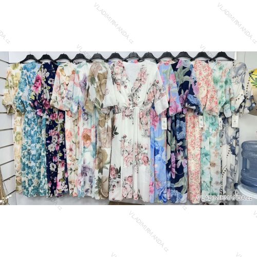 Women's short sleeve summer casual dress (S/M/L ONE SIZE) ITALIAN FASHION IMWGB25022