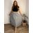 Women's Long Sleeve Shirt Dress (S/M ONE SIZE) ITALIAN FASHION IMWD232607 -   grey -   56/58