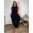 Women's Warm Long Sleeve Dress (L / XL ONE SIZE) ITALIAN FASHION IM421MIA