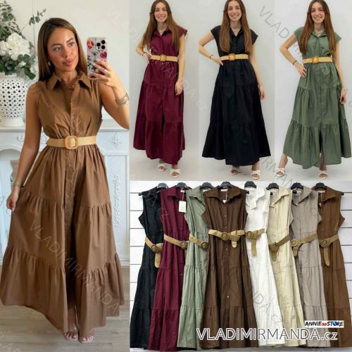 Women's short sleeve summer casual dress (S/M/L ONE SIZE) ITALIAN FASHION IMWGB25022