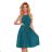 Chiffon dress with ties for women (S-2XL) POLISH FASHION NMC-350-6/DR - petrol blue - XL
