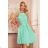 Chiffon dress with ties for women (S-2XL) POLISH FASHION NMC-350-5/DR - mint green - XL