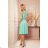 Chiffon dress with ties for women (S-2XL) POLISH FASHION NMC-350-5/DR - mint green - XL