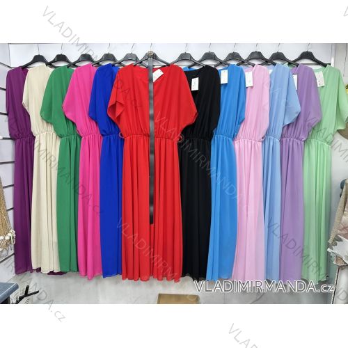 Women's short sleeve summer casual dress (S/M/L ONE SIZE) ITALIAN FASHION IMWGB25022