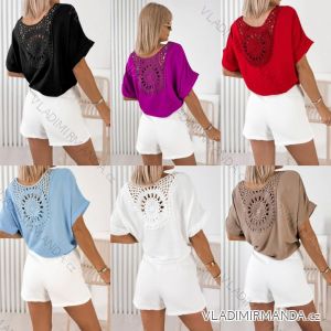 Women's short sleeve summer casual dress (S/M/L ONE SIZE) ITALIAN FASHION IMWGB25022