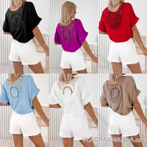 Women's short sleeve summer casual dress (S/M/L ONE SIZE) ITALIAN FASHION IMWGB25022