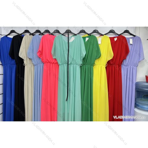 Women's short sleeve summer casual dress (S/M/L ONE SIZE) ITALIAN FASHION IMWGB25022