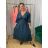 Long Jumpsuit with Pendant 3/4 Long Sleeve Women's Plus Size (50-58) ITALIAN FASHION IMWEC24016