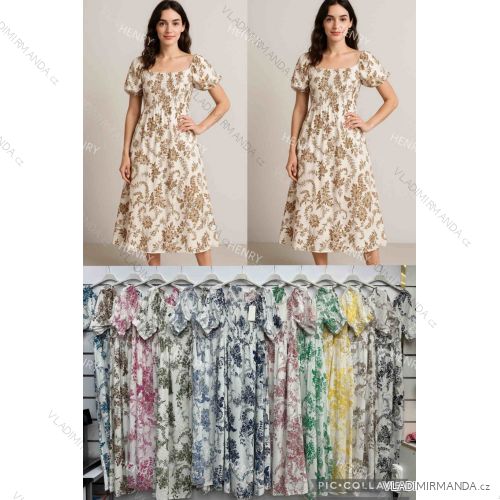 Šaty elegantní košilové dlouhý rukáv dámské (S/M ONE SIZE) ITALSKÁ MÓDA IMWY21734
