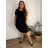 Elegant trousers with belt for women (S/M/L ONE SIZE) ITALIAN FASHION IM425057 46/48/50 black