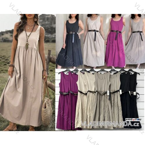 Women's Long Chiffon Short Sleeve Dress (S/M ONE SIZE) ITALIAN FASHION IMWGS231048