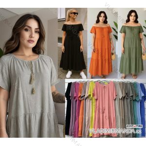 Women's Long Chiffon Short Sleeve Dress (S/M ONE SIZE) ITALIAN FASHION IMWGS231048