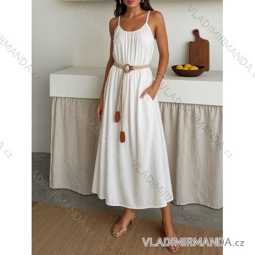 Long casual summer dress with straps for women (S/M/L ONE SIZE) ITALIAN FASHION IMWAD251869