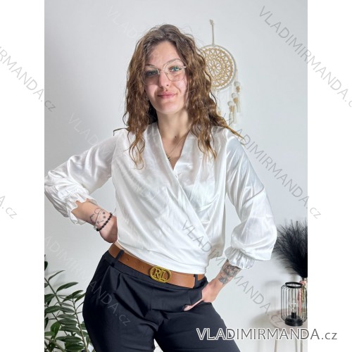 Dress with 3/4-sleeve ladies pocket (uni sl) ITALIAN Fashion IM3181746 white S / M