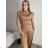 Women's Medium Length Skirt (S/M ONE SIZE) ITALIAN FASHION IMM23HG3154 Dark beige XS/S/M