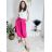 Women's Mid-Length Skirt (S/M ONE SIZE) ITALIAN FASHION IMM23HG4911/DU Dark Pink