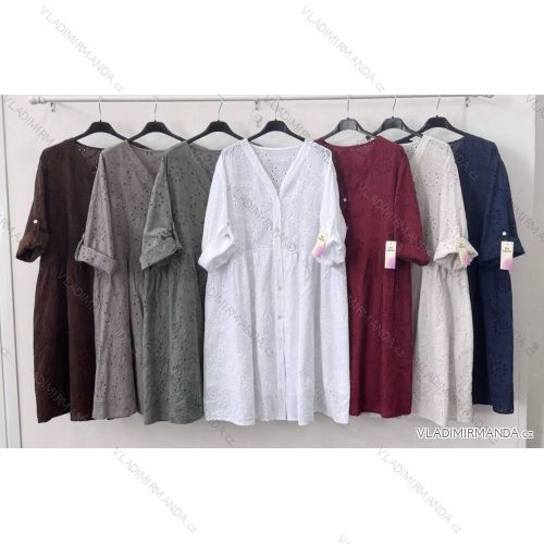 Women's Long Chiffon Short Sleeve Dress (S/M ONE SIZE) ITALIAN FASHION IMWGS231048