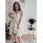Women's short sleeve summer casual dress (S/M/L ONE SIZE) ITALIAN FASHION IMWGB25022