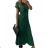 Women's Long Chiffon Short Sleeve Dress (S/M ONE SIZE) ITALIAN FASHION IMWGS231048