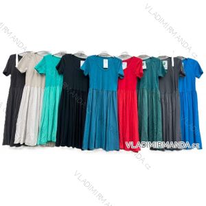 Women's Long Chiffon Short Sleeve Dress (S/M ONE SIZE) ITALIAN FASHION IMWGS231048