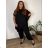 Women's short sleeve summer casual dress (S/M/L ONE SIZE) ITALIAN FASHION IMWGB25022  black