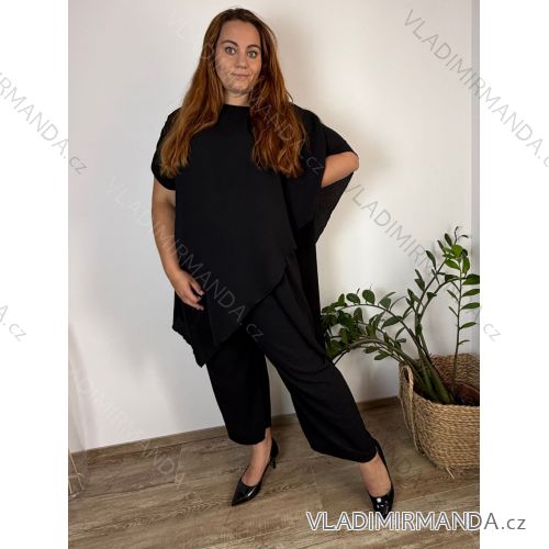 Women's short sleeve summer casual dress (S/M/L ONE SIZE) ITALIAN FASHION IMWGB25022  black