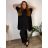 Women's short sleeve summer casual dress (S/M/L ONE SIZE) ITALIAN FASHION IMWGB25022  black