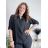 Women's Long Sleeve Knitted Turtleneck Sweater (S/M ONE SIZE) ITALIAN FASHION IM323001 -   black -   48/50