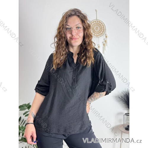 Women's Long Sleeve Knitted Turtleneck Sweater (S/M ONE SIZE) ITALIAN FASHION IM323001 -   black -   48/50