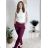 Elegant trousers with belt for women, oversized (40/42/44 ONE SIZE) ITALIAN FASHION IMBM25015 black S / M / L