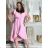 Women's short sleeve summer casual dress (S/M/L ONE SIZE) ITALIAN FASHION IMWGB25022