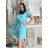 Long casual short sleeve women's dress, oversized (42/44/46 ONE SIZE) ITALIAN FASHION IMD2525370 -   růžová světlá -   S / M / L