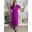 Women's Long Chiffon Short Sleeve Dress (S/M ONE SIZE) ITALIAN FASHION IMWGS231048
